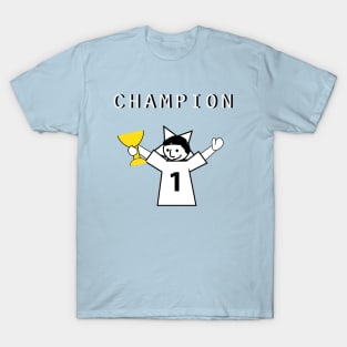 Champion with a trophy doodle T-Shirt